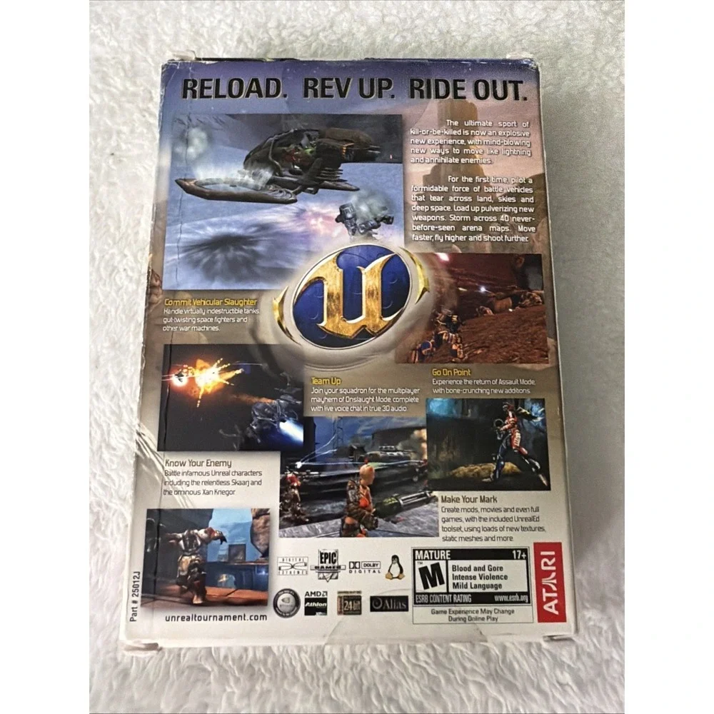 Unreal Tournament 2004 Box PC CD ROM Game Missing Play Disc Has CD's 1-5 Atari